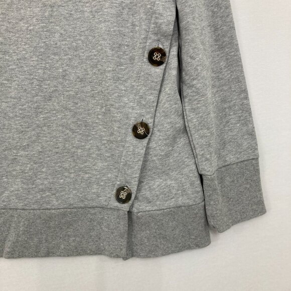 Soft Surroundings Large Gray Turtle Neck Button Detail Cozy Long Sleeve Sweater - Picture 4 of 10